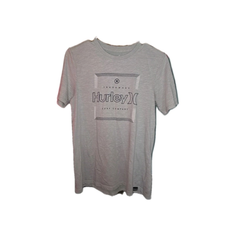 Hurley‎ Men's T-Shirt Graphic Tee Grey Crew Neck Size S